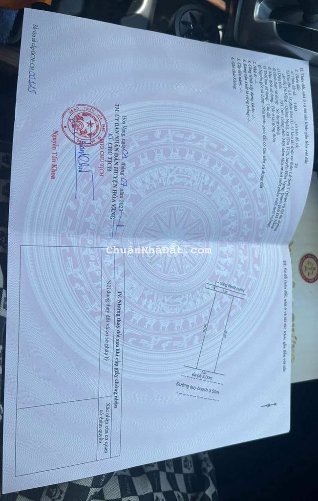 7x26m.TĐC chợ Lệ Trạch, Hoà Tiến. Trục Đường Chính