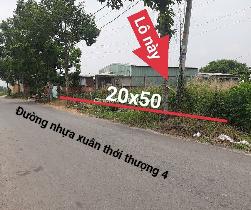 Bán Đất 20 x 50m Mặt Tiền đường Xuân Thới Thượng 4 Hóc Môn . Bán Đất 20 x 50m Mặt Tiền đường Xuân Thới Thượng 4 Hóc Môn .