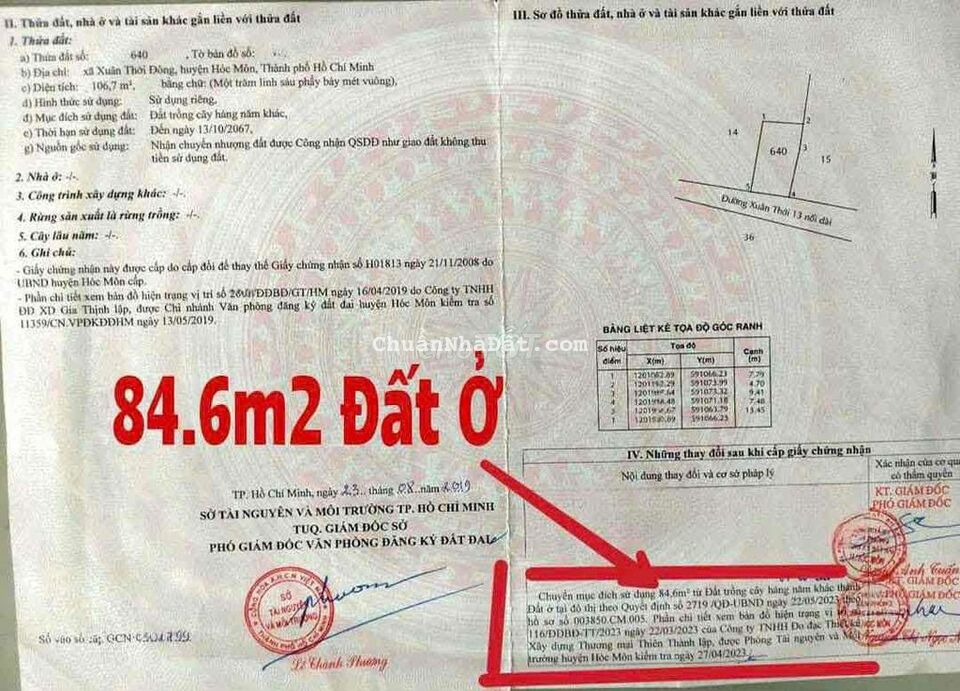 Giảm 700tr để bán nhanh đất MT Đưing Xuân Thới 13 Shr 7,8x14 gần chợ Giảm 700tr để bán nhanh đất MT Đưing Xuân Thới 13 Shr 7,8x14 gần chợ