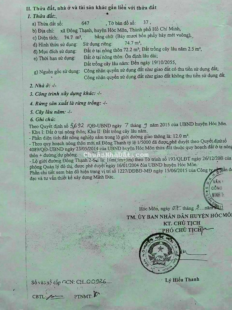 Đất 5x16 mặt tiền đường nhựa Đông Thạnh 2-6 khu dân cư hiện hữu Đất 5x16 mặt tiền đường nhựa Đông Thạnh 2-6 khu dân cư hiện hữu