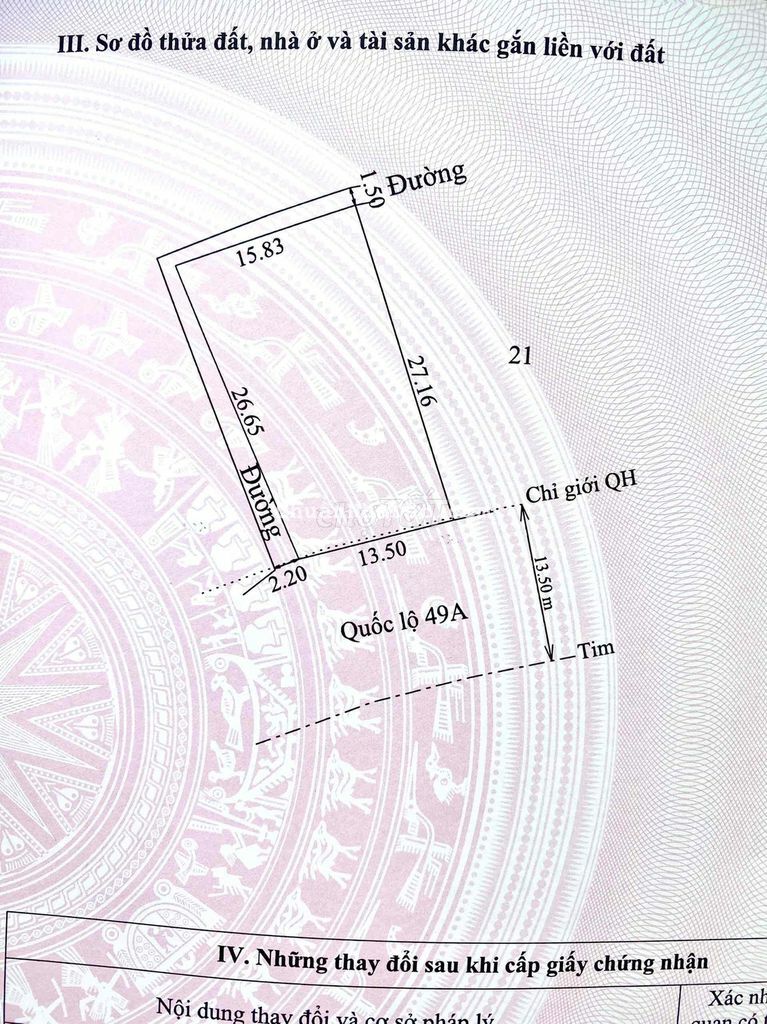 393m2 mặt tiền QL49 Hương Thọ.Đối diện trường học 393m2 mặt tiền QL49 Hương Thọ.Đối diện trường học