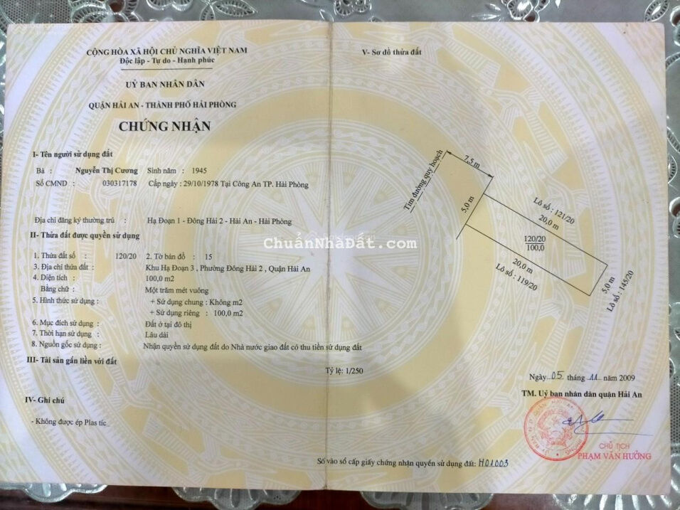 Cần bán 2 lô đất TĐC Hạ Đoạn 3. Đường rộng: 15m có vỉa hè. Diện tích: 100m2, ngang 5m