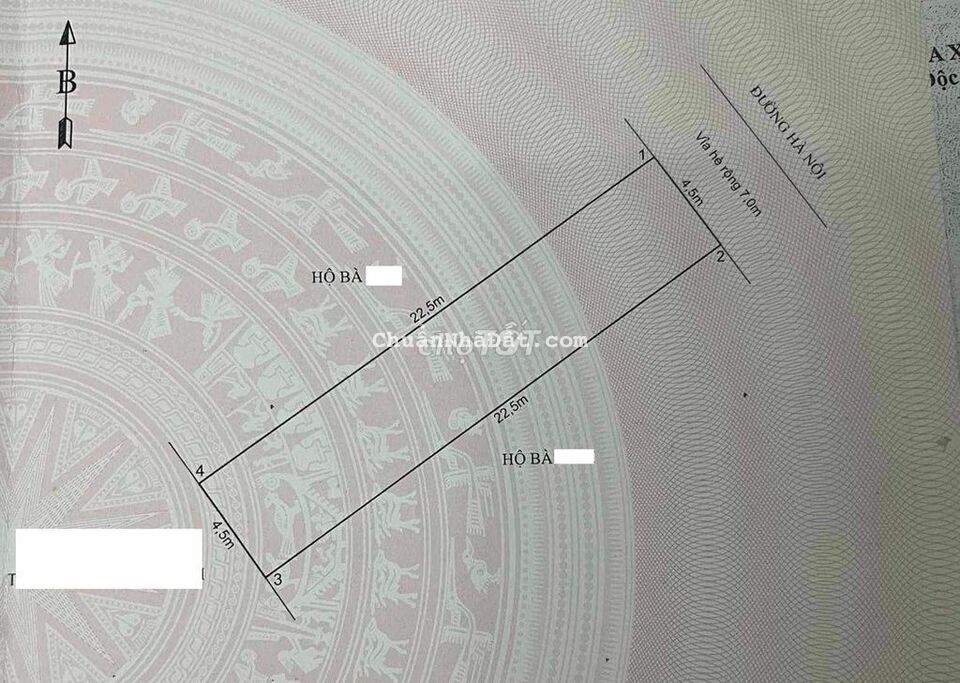 100m2 đất mặt đường Hùng Vương giá hấp dẫn 3,950 tỷ.