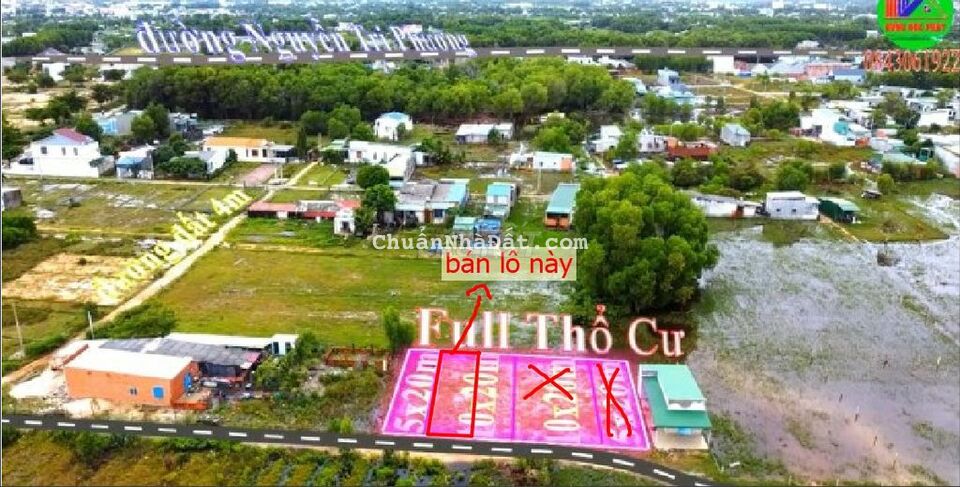 Bán đất 5x20m, full thổ cư, sau SGHT, giá 900tr, xã Tân Bình, tx La Gi
