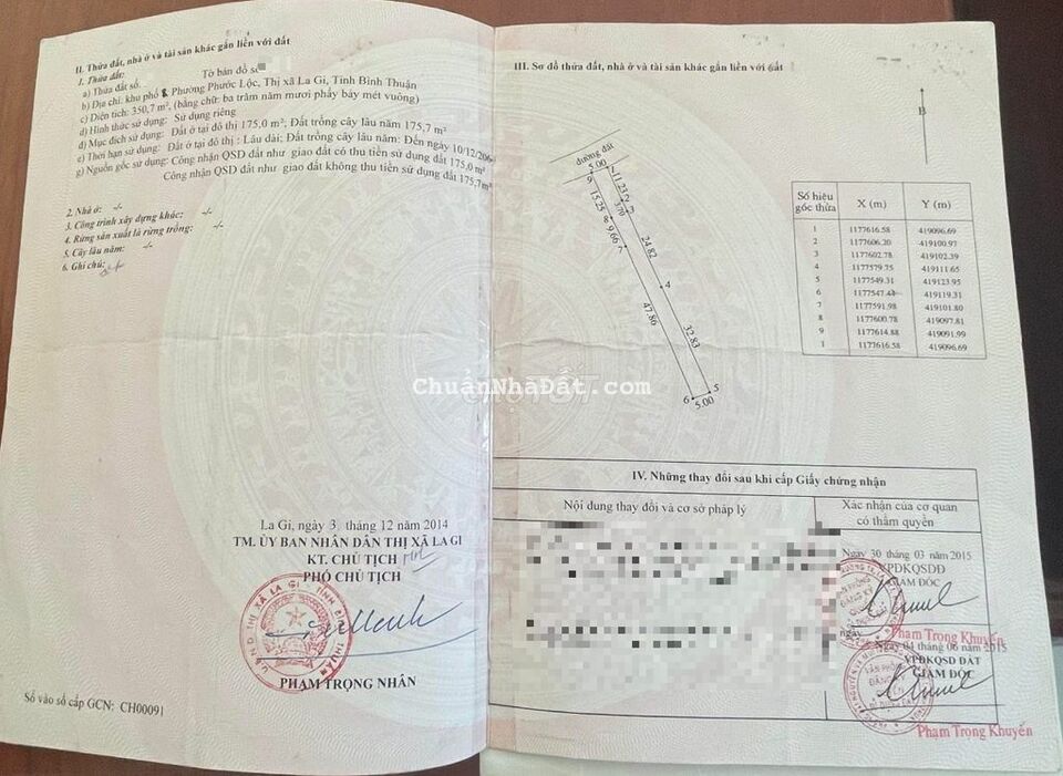 Bán đất 5x40m, 175m2 thổ cư, mt Nguyễn Trung Trực, Phước Lộc La Gi Bán đất 5x40m, 175m2 thổ cư, mt Nguyễn Trung Trực, Phước Lộc La Gi