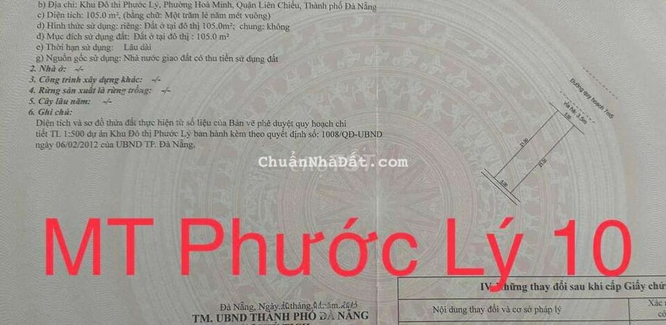 Đất Đường 7m5 Phước Lý 10 Giá Sụp Hầm