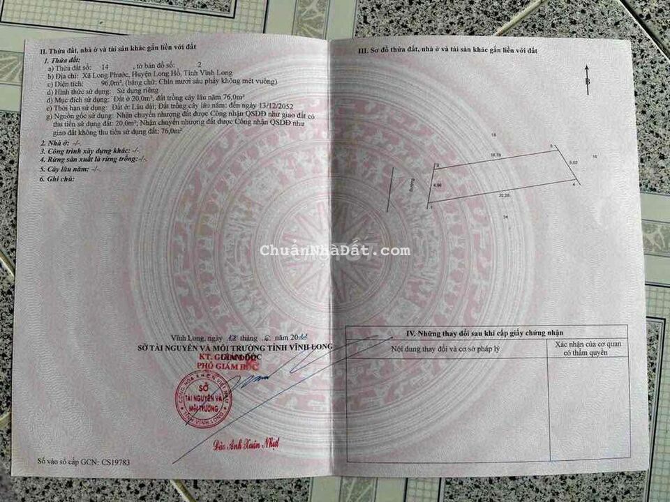 Bán Nền 690tr View sông - Long Phước - Long Hồ -VL