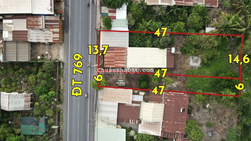 Rẻ hơn đường nhánh, cặp MT ĐT 769, SHR, thổ cư, gần sân bay, 15tr/m2