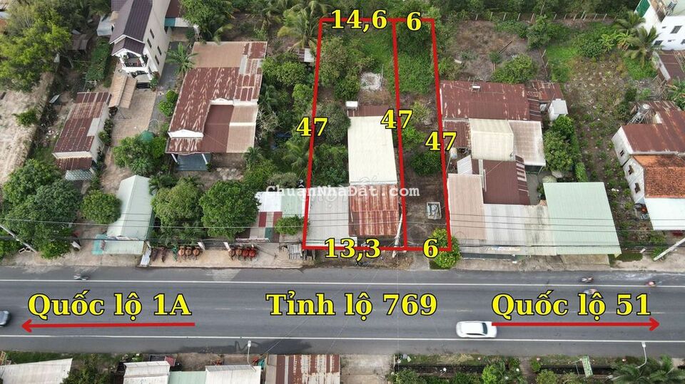 Rẻ hơn đường nhánh, cặp MT ĐT 769, SHR, thổ cư, gần sân bay, 15tr/m2