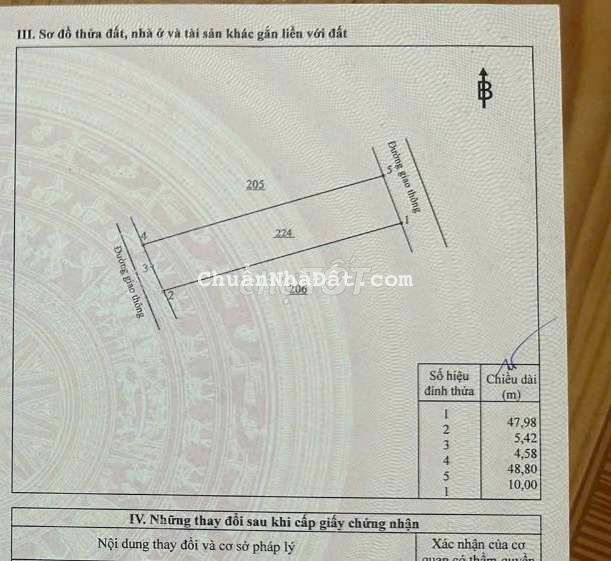 480m2 đất 2 mặt tiền 10x48. Đường nhựa 8m. Ngay KDC đông dân