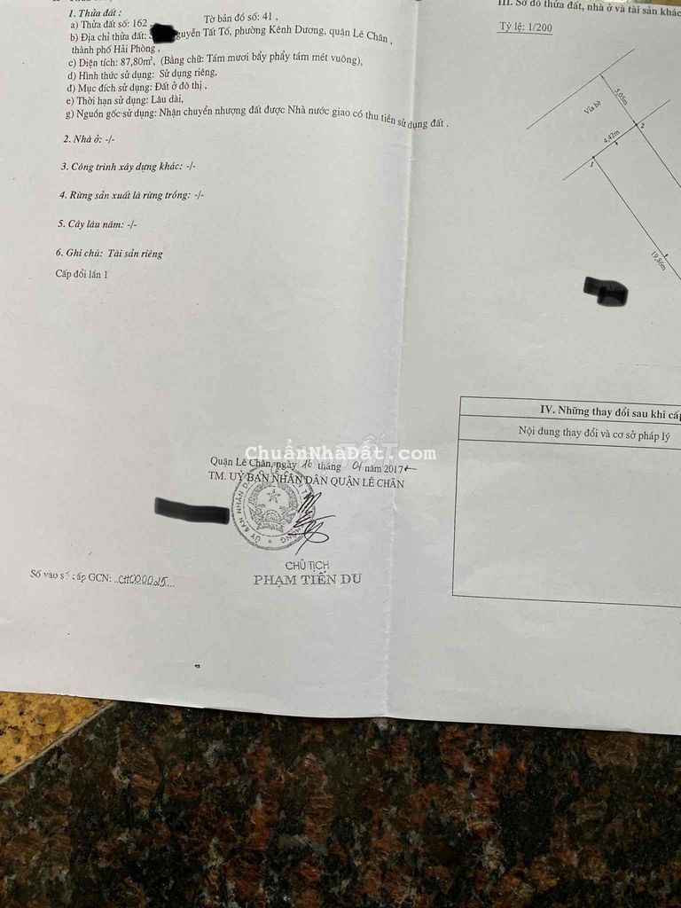 Chuyển Nhượng Lô Đất Mặt Đường Nguyễn Tất Tố, Lê Chân, Hải Phòng