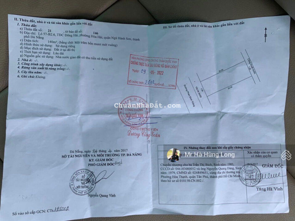 Bán Đất Tặng Nhà 2 Tầng Đường Phan Đình Thông, Hoà Hải, Ngũ Hành Sơn, Đà Nẵng