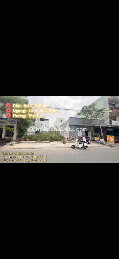 Bán đất mặt tiền đường Phạm Hữu Kính. Diện tích: 200m