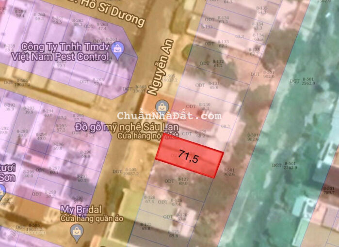 Bán lô đất Ngang 5.5m mặt đường Nguyễn An, Hòn xện, Vĩnh Hoà Nha Trang