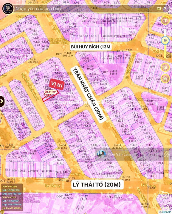 Lô đất rẻ nhất, mặt đường nhựa 13m, Hòn Xện, Vĩnh Hoà - giá chỉ 32,8tr/m2 (2,95 tỷ)