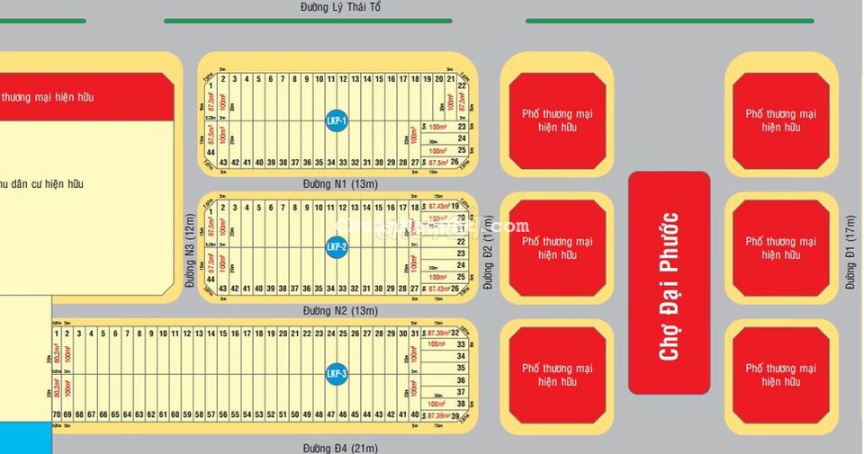 Kẹt tiền bán gấp 100m² ngay chợ Đại Phước chỉ 2 tỷ 150