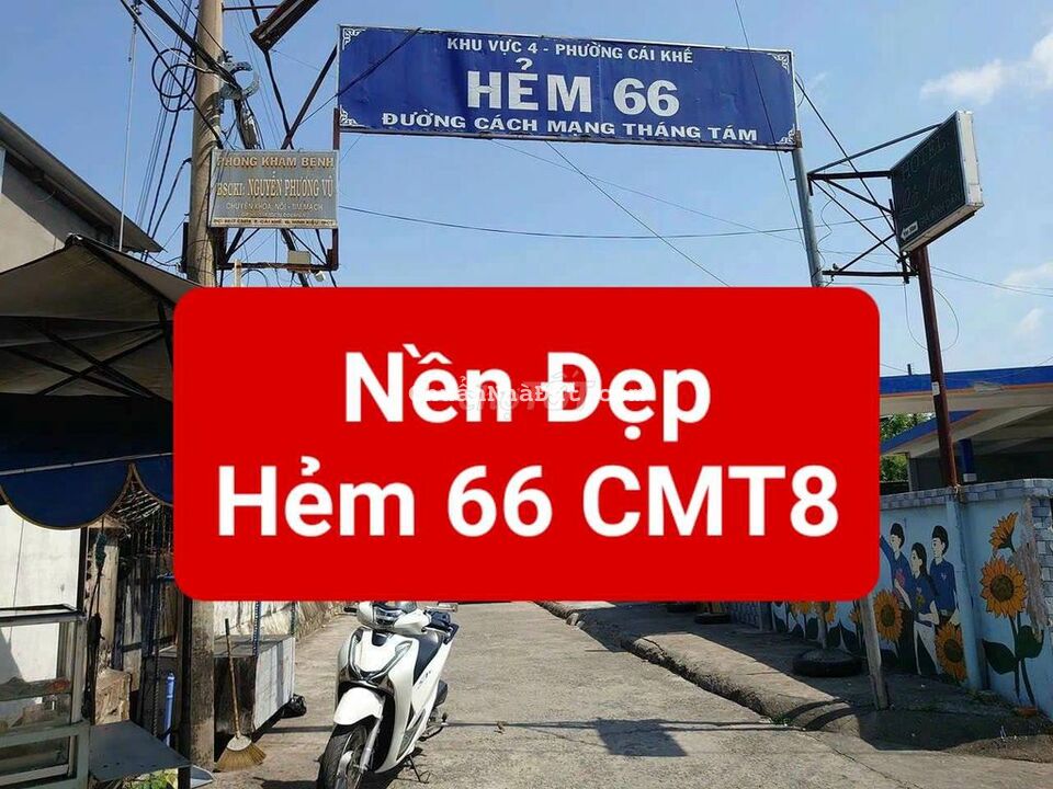 NỀN ĐẸP GÓC 2 MẶT TIỀN HẺM 66 CMT8- CÁI KHẾ, NINH KIỀU, TP CẦN THƠ