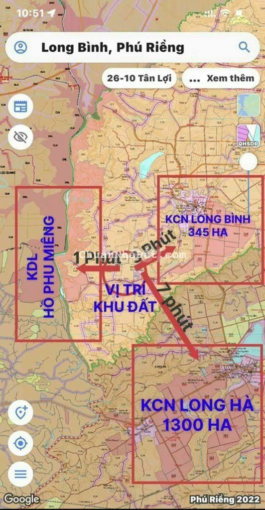 Đất Phú Riềng, Bình Phước ngay KCN