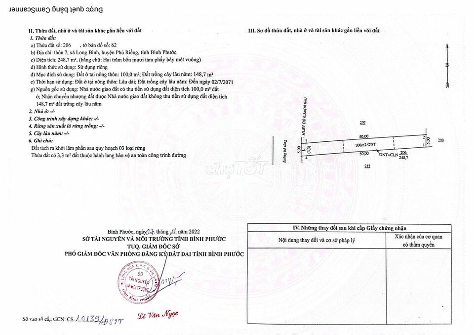 Đất thổ cư tại Phú Riềng, liền kề KCN, đường nhựa