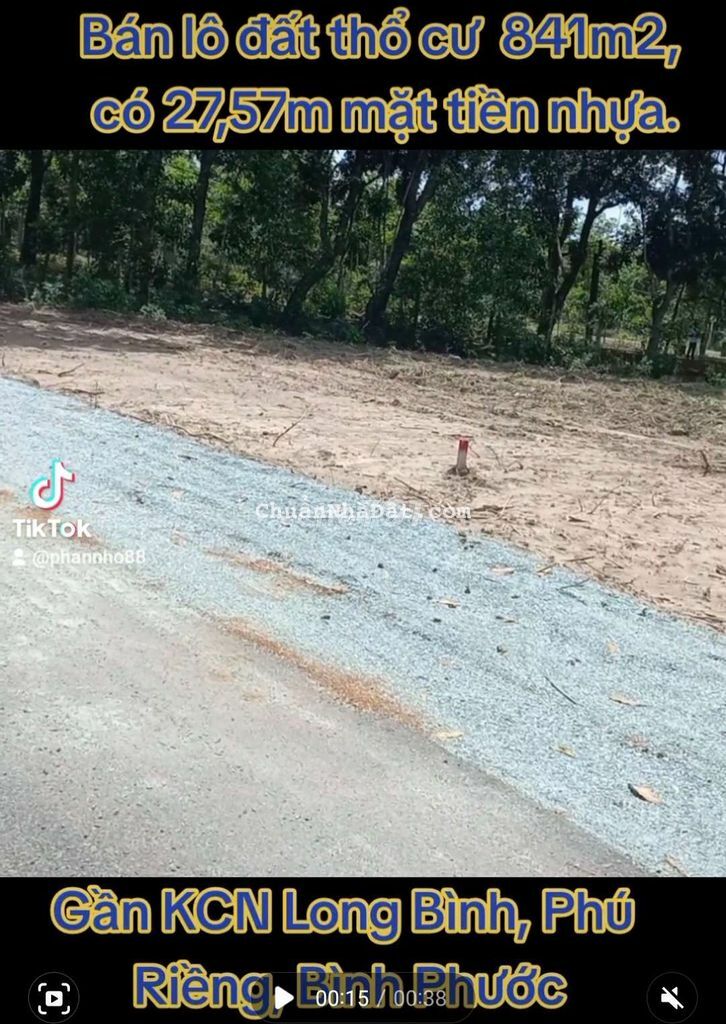 Bán 841m2, có 10m2 thổ cư, 27,57m mặt tiền nhựa, gần KCN Long Bình. Bán 841m2, có 10m2 thổ cư, 27,57m mặt tiền nhựa, gần KCN Long Bình.