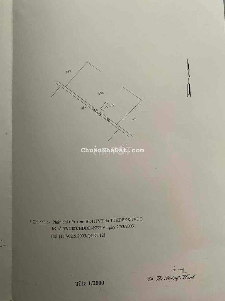 Đất 6*20m mặt tiền chợ Cầu Đồng ngã tư ga tiện kinh doanh buôn bán