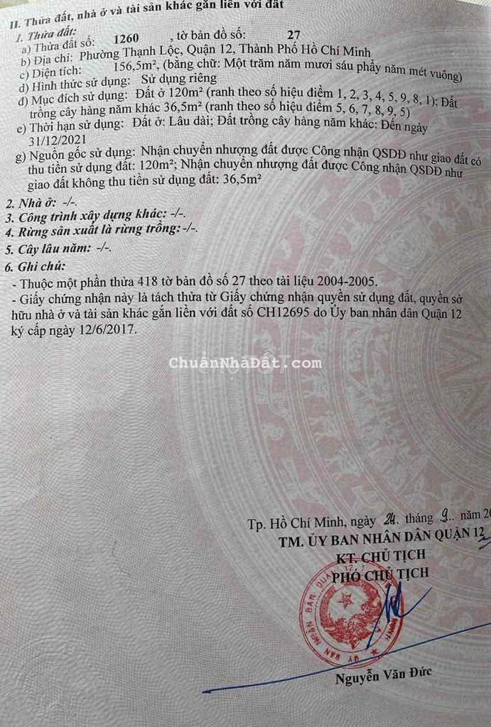 Bán Đất Mặt Tiền Song Hành Đường TL15 Phường Thạnh Lộc Quận 12 Bán Đất Mặt Tiền Song Hành Đường TL15 Phường Thạnh Lộc Quận 12