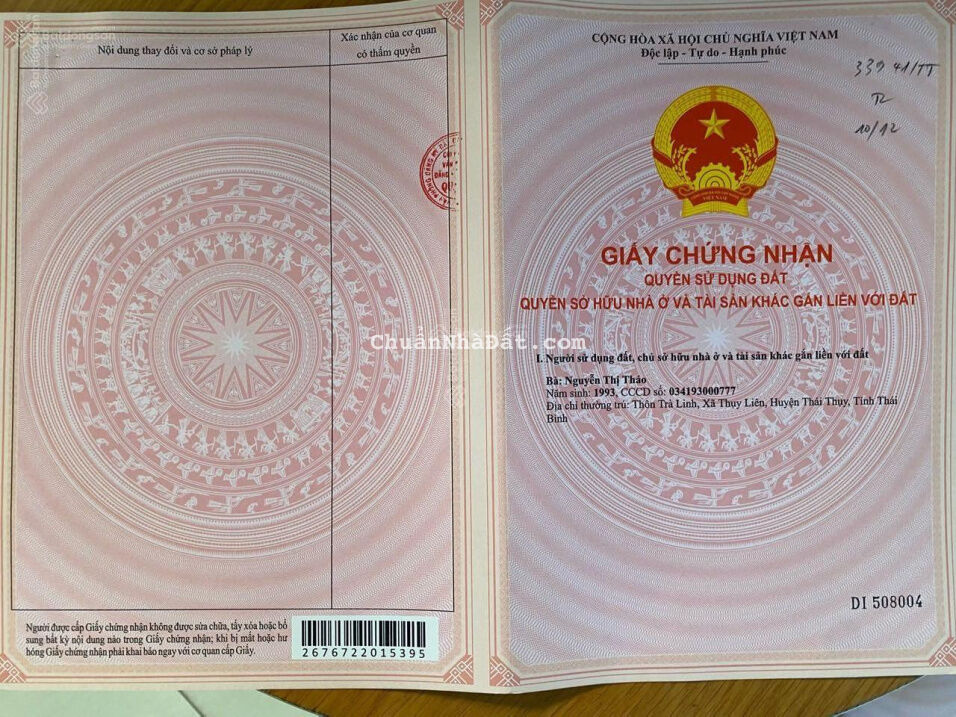 Bán 2 lô đất khu phân lô Thạnh Lộc 43, đường 9m (4.1x13) giá 2.6 tỷ