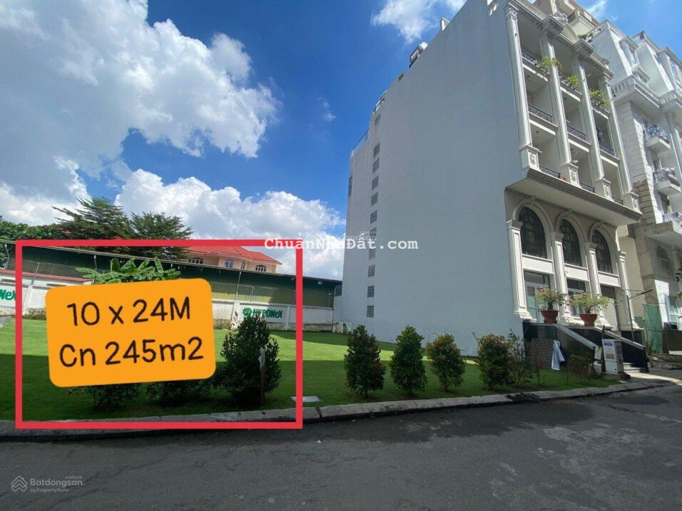Giảm sâu. Chủ bán gấp đất 10x24m 241.5m2 xây 7 tầng Nguyễn Văn Hưởng khu Compound F. TĐ Q2. 41,5 tỷ