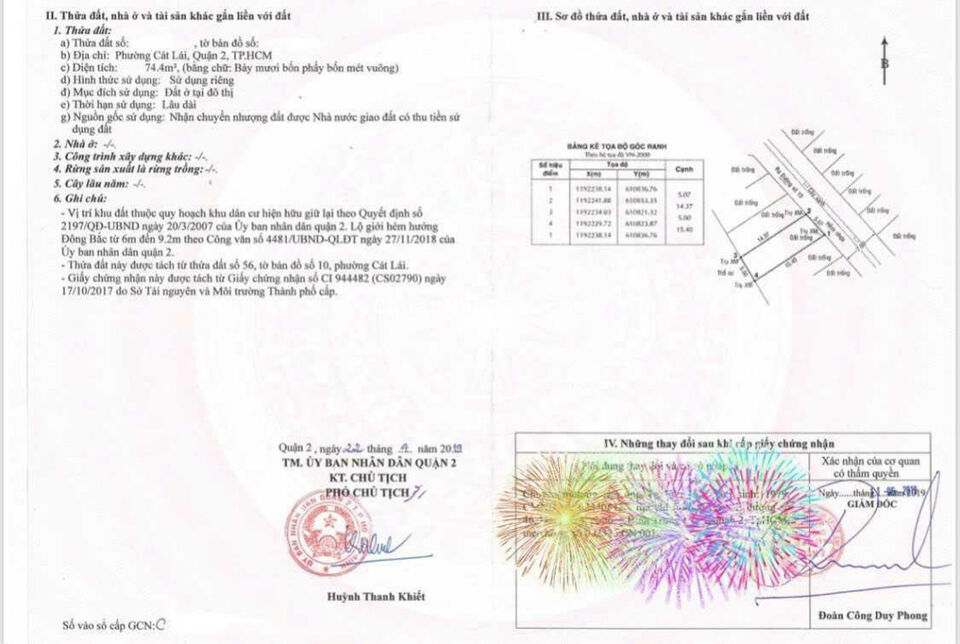 Chính chủ cần bán 2 lô đất ngay Đường Nguyễn Thị Định, Phường Cát Lái, Quận 2 LH 0937008276