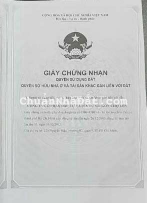 Bán đất mặt tiền Lê Bôi 5x18 , có sổ đỏ cầm tay , Phường 7 Quận 8