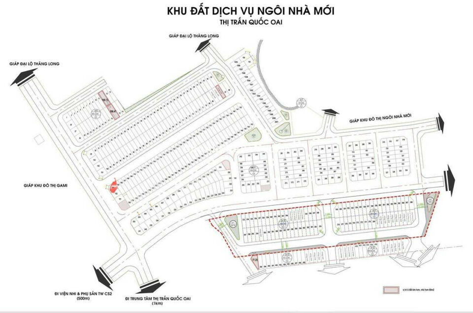 60m2 lô góc khu đất dịch vụ ngôi nhà mới tại thị trấn Quốc Oai giá cắt lỗ hơn lúc mua 500tr