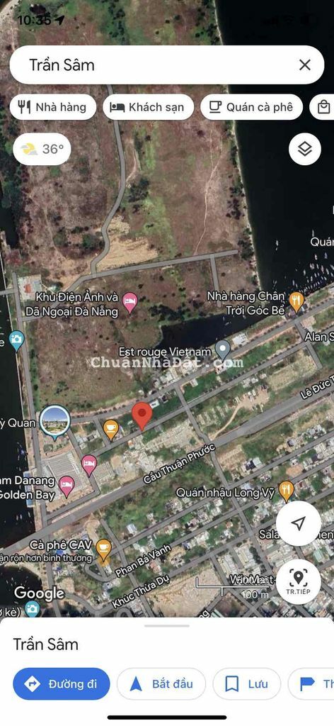 chủ cần tiền bán gấp lô đất mặt tiền trần sâm sát sông