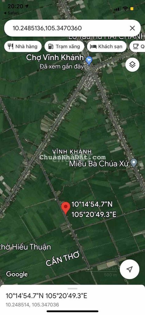 Bán hơn 6 công đất kênh cây còng - gần chợ Vĩnh Khánh