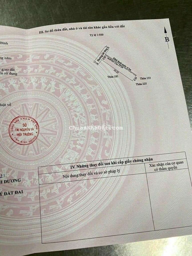 Đất trung tâm lái thiêu thổ cư full 100m.