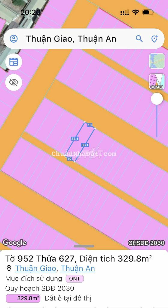 Bán lô biệt thự mặt tiền KDC Thuận Giao, Tp Thuận An, Bình Dương Bán lô biệt thự mặt tiền KDC Thuận Giao, Tp Thuận An, Bình Dương