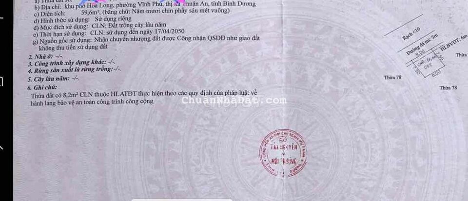 ĐẤT VĨNH PHÚ 38 DT 60M (8x7.5M) ĐƯỜNG BÊ TÔNG 5M XE HƠI