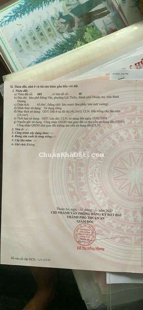 đất lái thiêu sổ riêmg - giá 1ty 650 tr