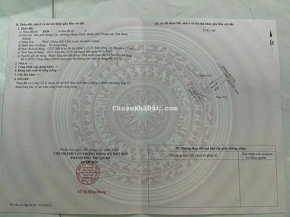 Đất gần nhà thờ búng