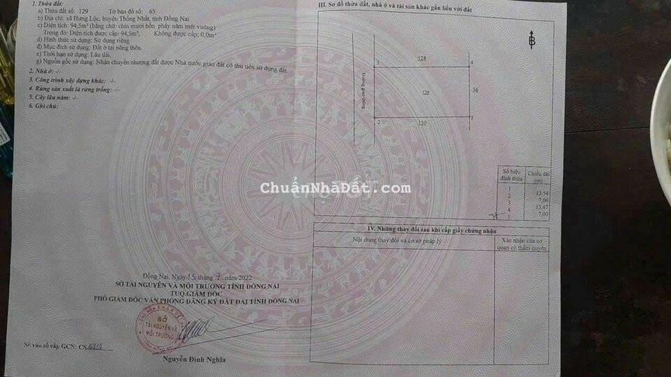 (Hàng ngộp) 600tr giảm còn 480tr lô đất ngay KDC hiện hữu KCN Dầu Giây (Hàng ngộp) 600tr giảm còn 480tr lô đất ngay KDC hiện hữu KCN Dầu Giây