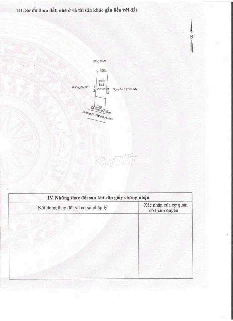 Dì 5 gửi bán gấp lô đất do kẹt bank