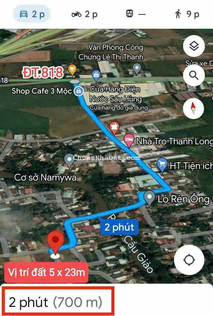 5 x 23m cách Văn Phòng Công Chứng Lê Thị Thanh 700m 5 x 23m cách Văn Phòng Công Chứng Lê Thị Thanh 700m