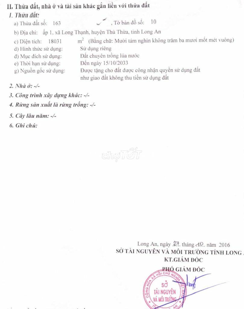 Đất lúa mặt tiền đường bờ kênh 8 m.