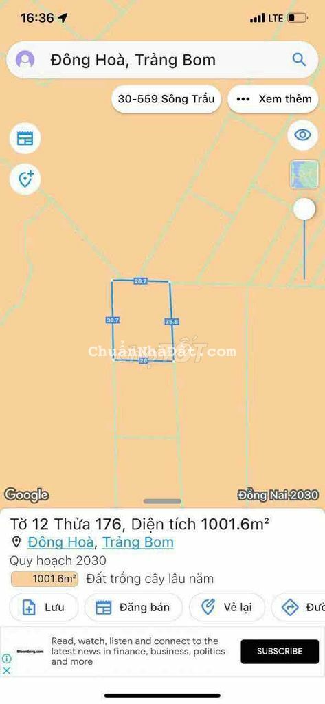 Hàng Ngộp Hơn 700tr/Sào Đông Hoà Trảng Bom