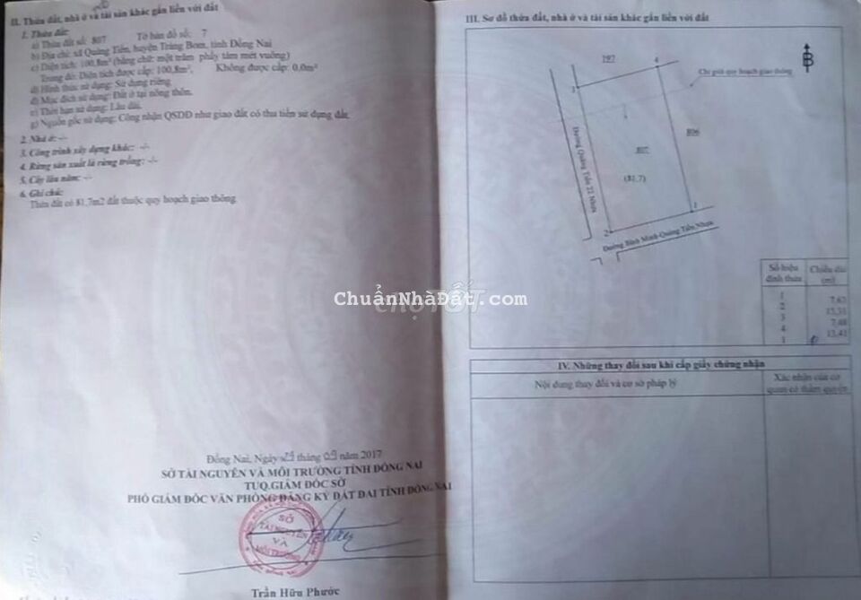 BÁN ĐẤT QUẢNG TIẾN TRẢNG BOM 2 MẶT TIỀN [ GIÁ 2TY5 ] THƯƠNG LƯỢNG NHẸ