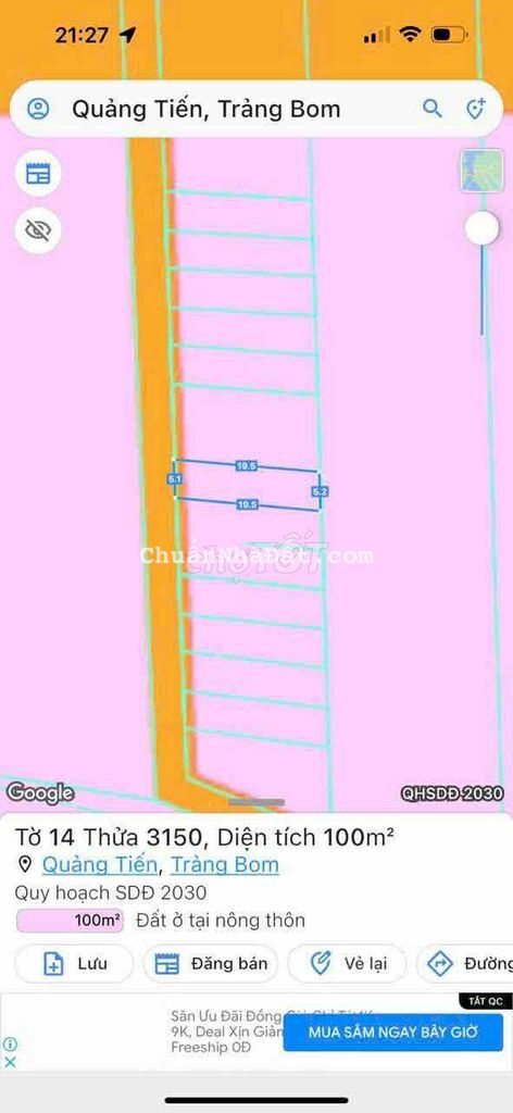 QUẢNG TIẾN GIÁP THỊ TRẤN TRẢNG BOM 880 Triệu QUẢNG TIẾN GIÁP THỊ TRẤN TRẢNG BOM 880 Triệu