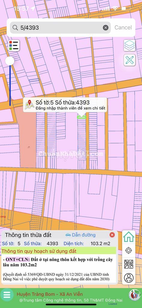 Bán đất an viễn trảng bom sổ riêng thổ cư 5x20 giá tốt