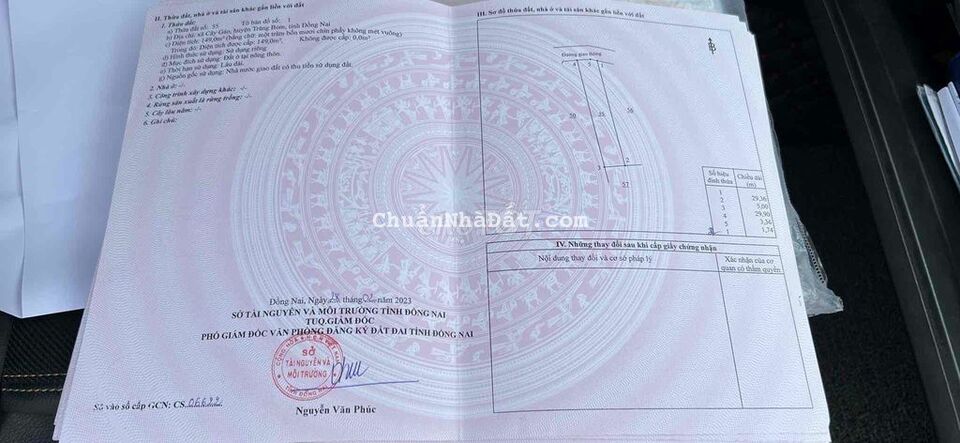 ĐẤT SỔ ĐỎ FULL THỔ CƯ 149M2 ĐƯỜNG BÊ TÔNG SÁT NGAY DT762 CÂY GÁO TBOM ĐẤT SỔ ĐỎ FULL THỔ CƯ 149M2 ĐƯỜNG BÊ TÔNG SÁT NGAY DT762 CÂY GÁO TBOM