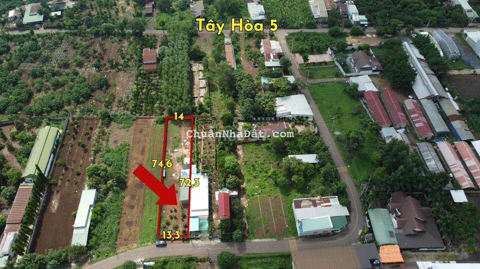 Gần 1000m2 phủ hồng, 13,5m MT nhựa ngay Tây Hòa 5