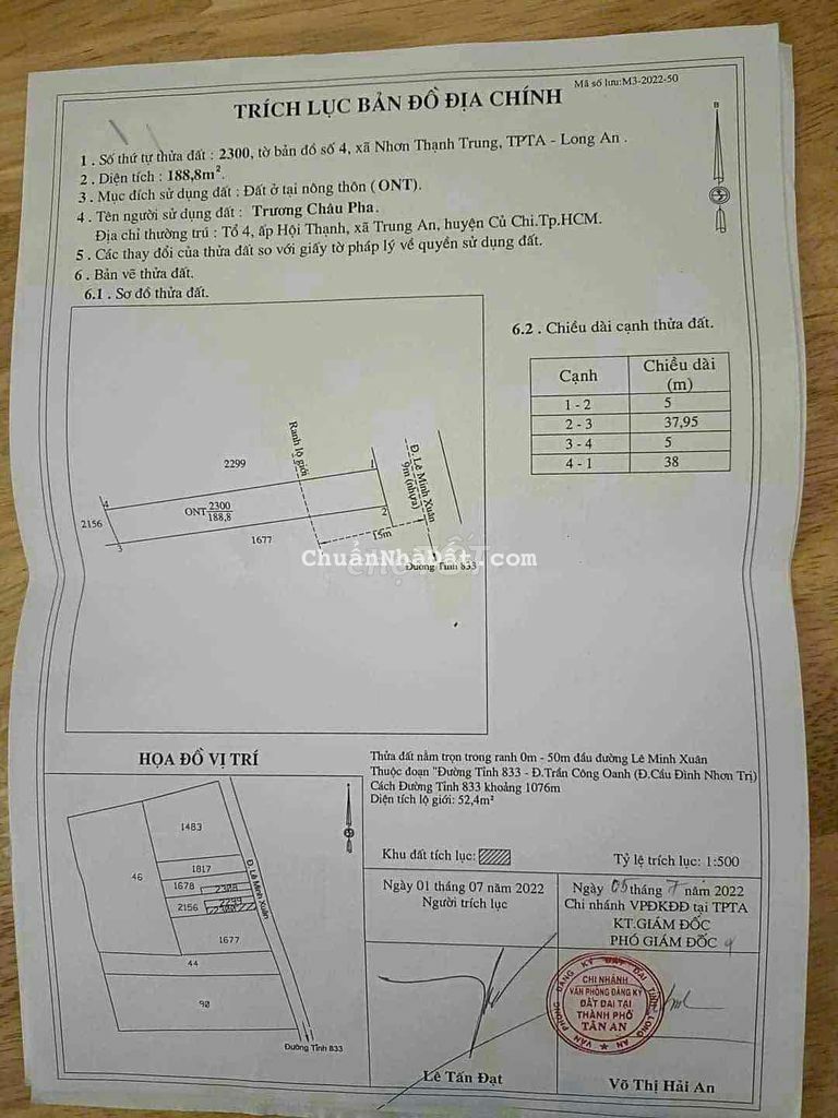 Bán Đất Mặt Tiền Lê Minh Xuân Tp Tân An Bán Đất Mặt Tiền Lê Minh Xuân Tp Tân An