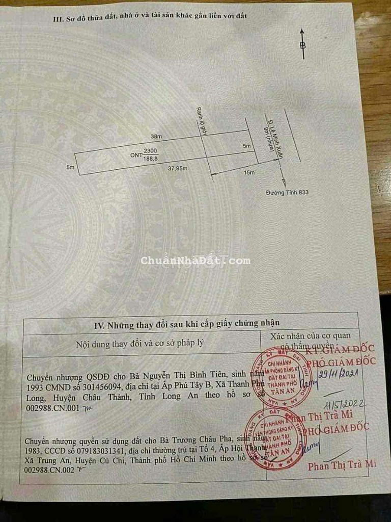 Bán Đất Mặt Tiền Lê Minh Xuân Tp Tân An Bán Đất Mặt Tiền Lê Minh Xuân Tp Tân An